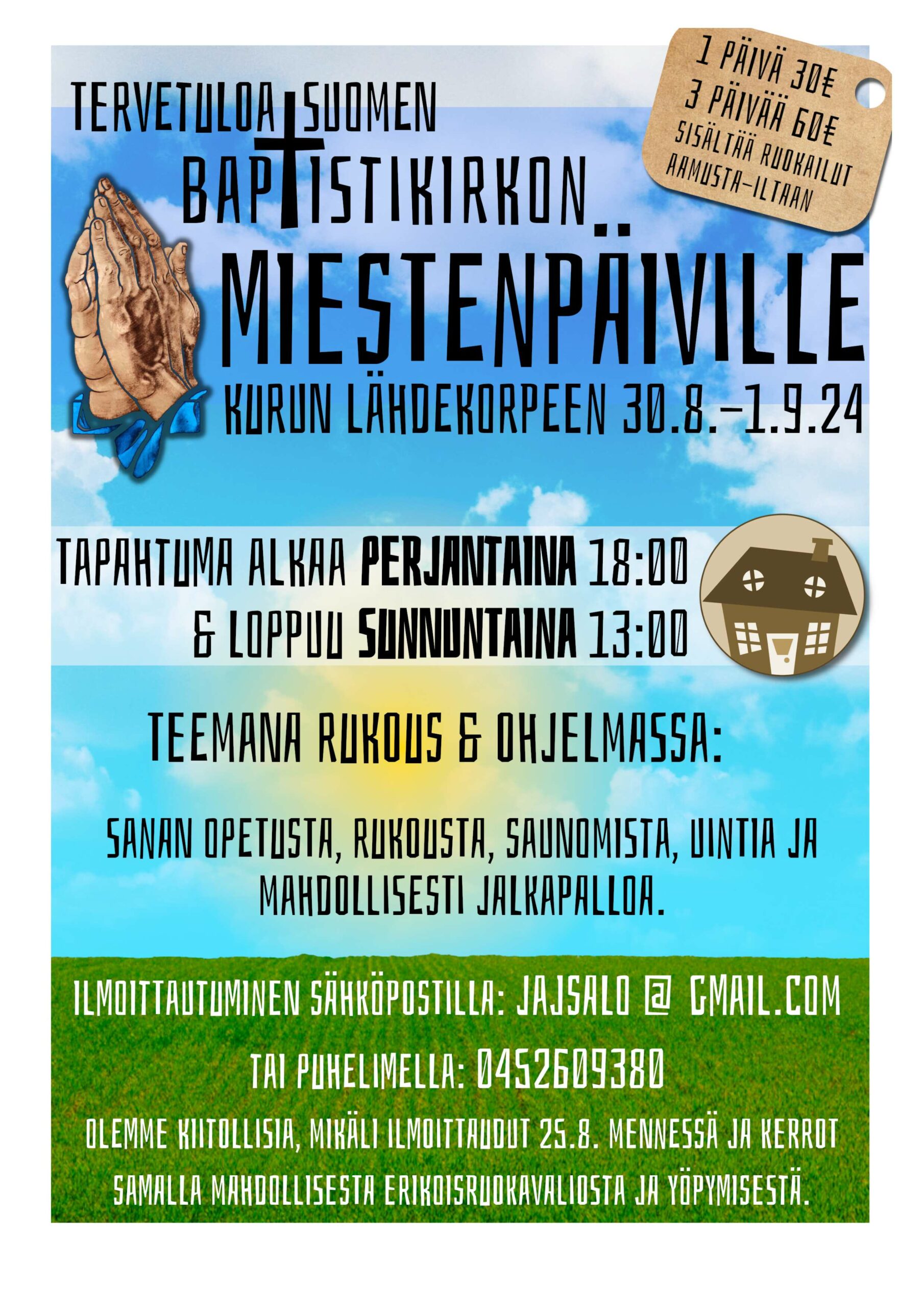 Read more about the article Miesten päivät Lähdekorvessa pe-su 30.08-01.09