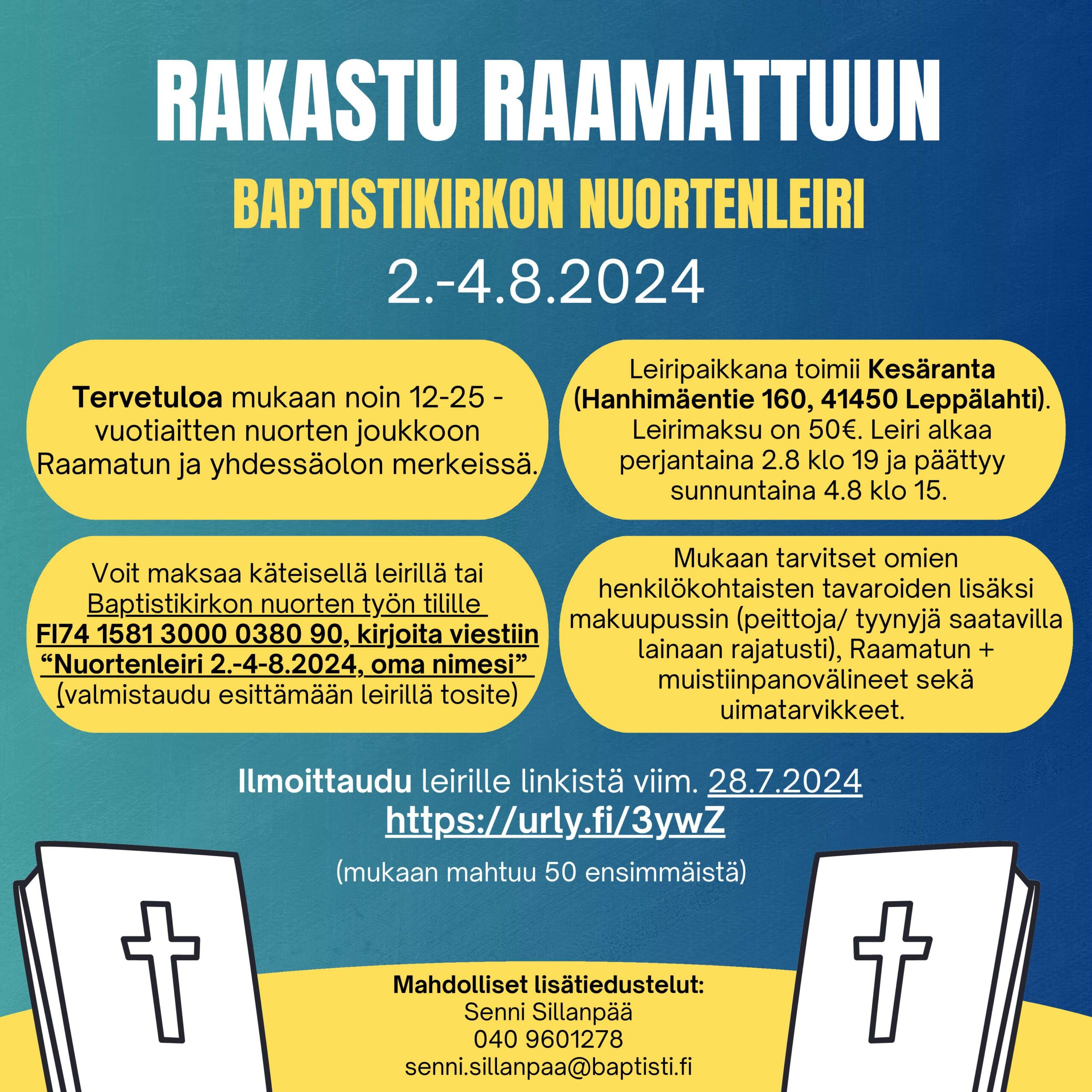 Read more about the article Nuorten leiri Kesärannassa 2-4.8
