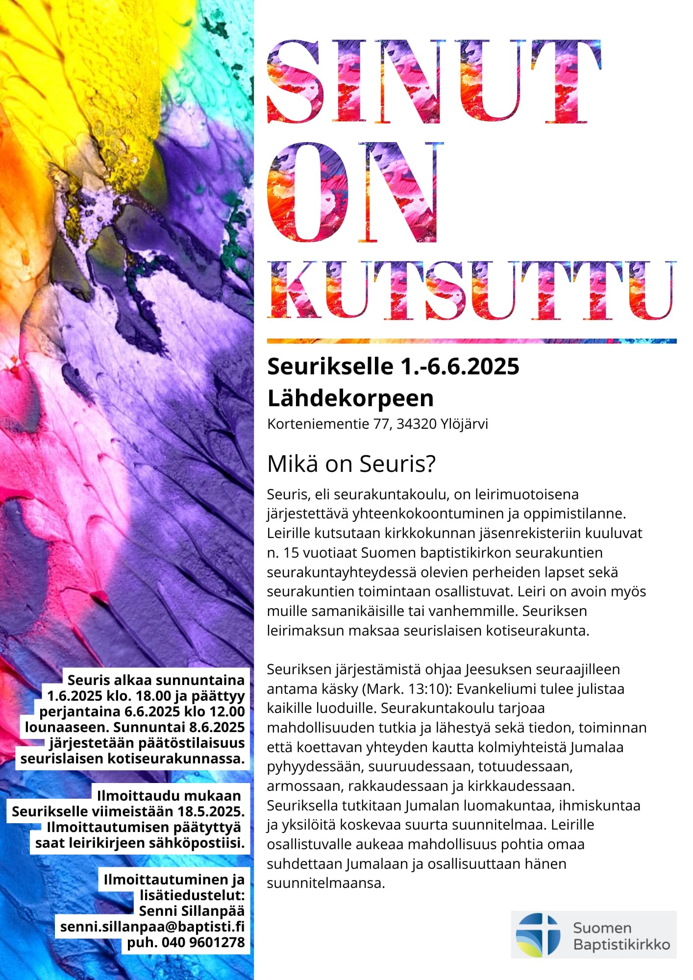 Read more about the article Seurakuntakoulu Lähdekorvessa 1.-6.6. 2025